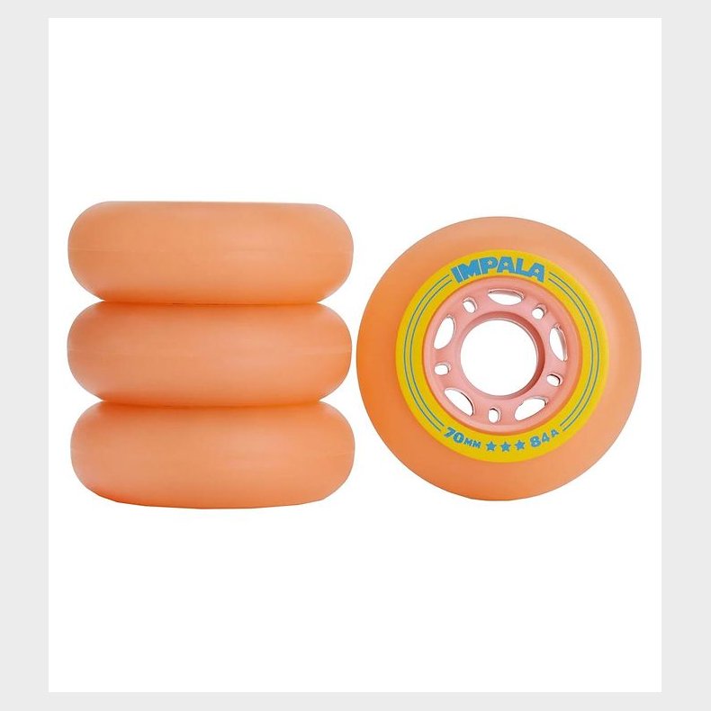 Impala Hjul - 4-pak - 70 mm - Rosa/Gul