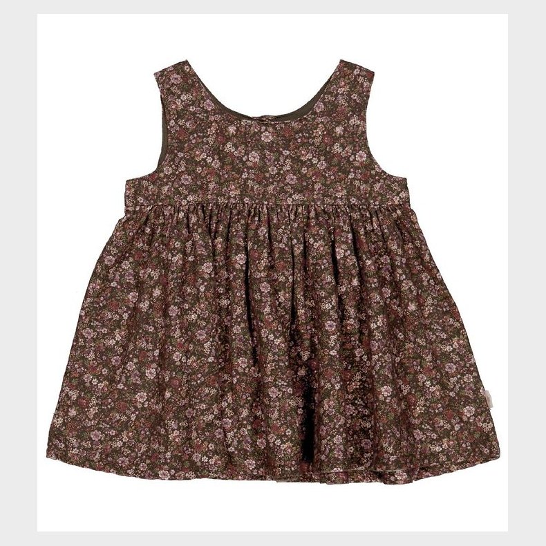 Wheat Kjole - Pinafore Wrinkles - Dark Army Flowers