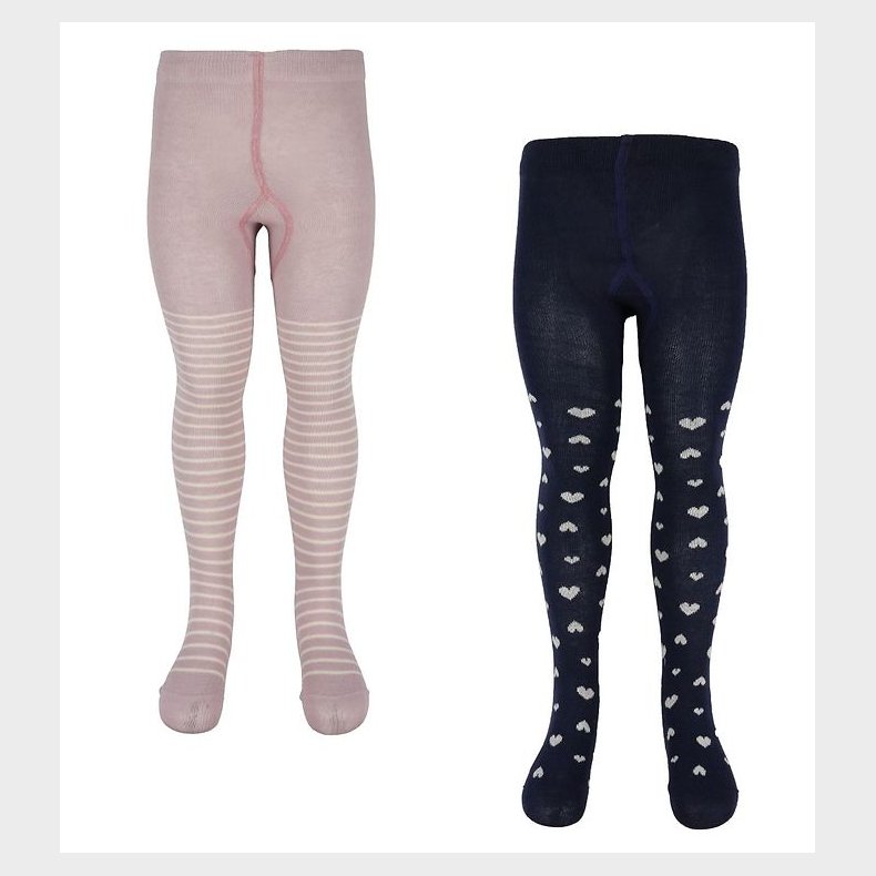 Minymo Baby Strmpebukser - 2-Pak - Violet Ice