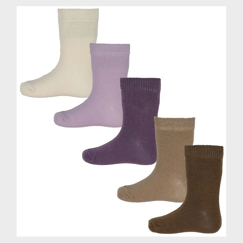 Minymo Str�mper - 5-Pak - Multi - Very Grape