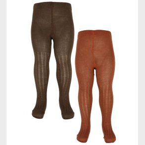 Minymo Str�mpebukser - 2-Pak - Rib - Bambus - Cocoa Brown