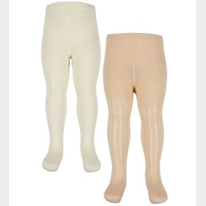 Minymo Str�mpebukser - 2-Pak - Bambus - Rib - Off White