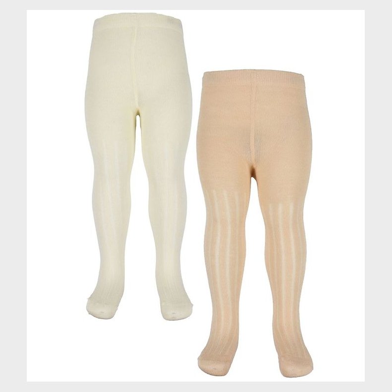 Minymo Str�mpebukser - 2-Pak - Bambus - Rib - Off White