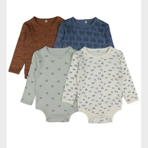 Pippi Baby Bodyer l/ - 4-pak - Blue Mirage