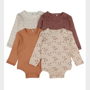Pippi Baby Bodyer l/ - 4-pak - Burlwood
