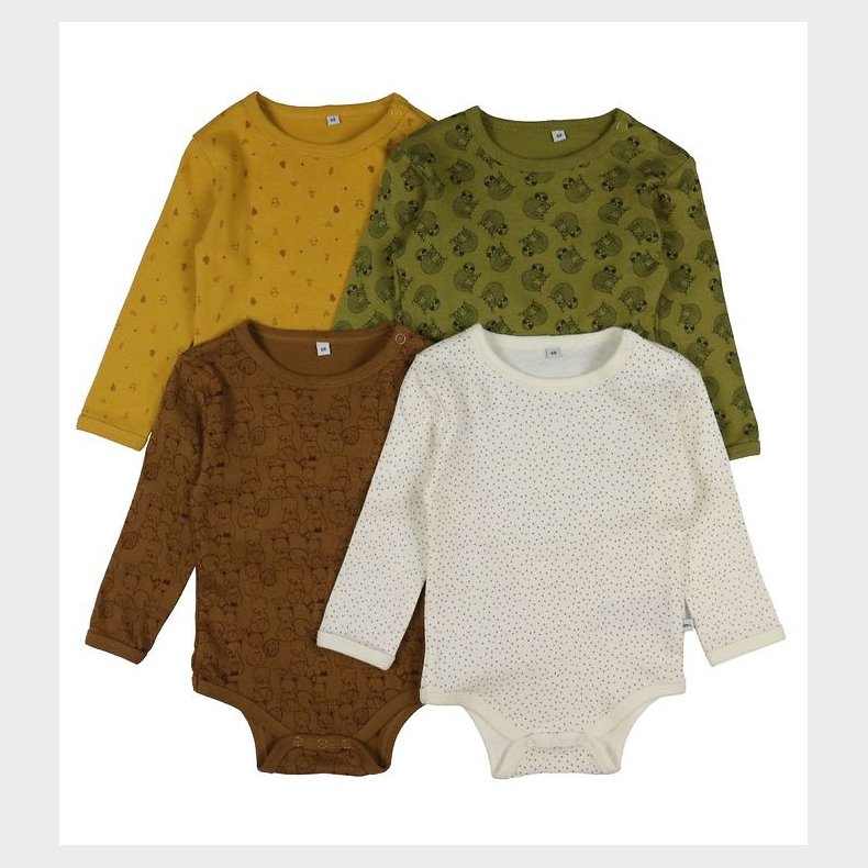 Pippi Baby Bodyer l/ - 4-pak - Tinsel