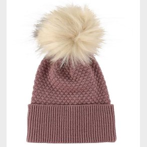 Mp Beanie m. Kvast - Oslo - Uld - Rose