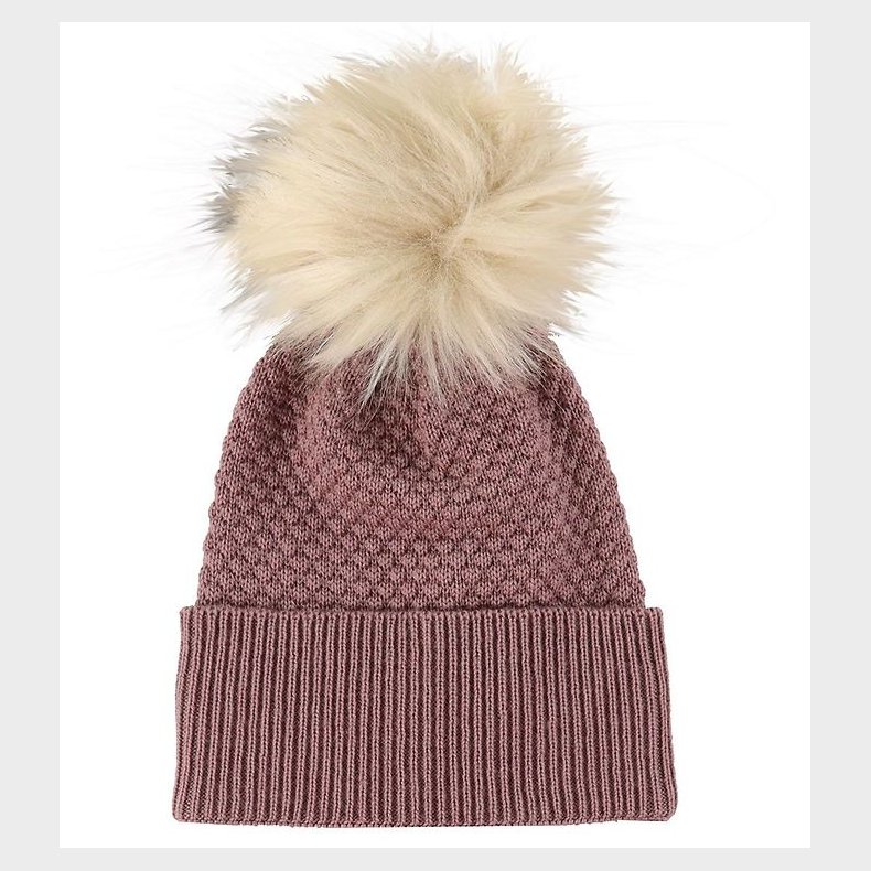 Mp Beanie m. Kvast - Oslo - Uld - Rose