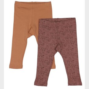 Pippi Baby Leggings - 2-Pak - Burlwood