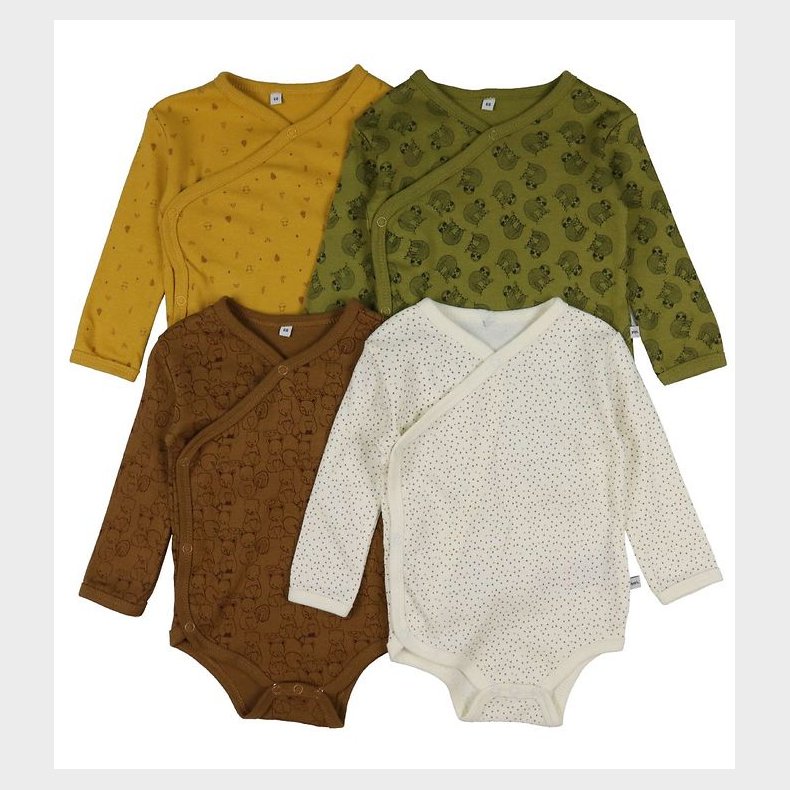 Pippi Baby Sl�-om Bodyer l/� - 4-pak - Tinsel