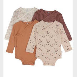 Pippi Baby Sl-om Bodyer l/ - 4-pak - Burlwood