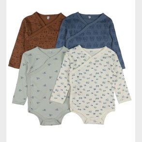 Pippi Baby Sl-om Bodyer l/ - 4-pak - Blue Mirage
