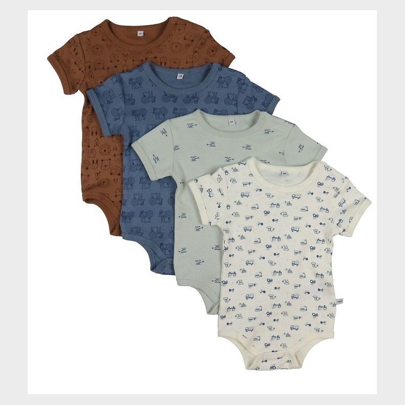 Pippi Baby Bodyer k/ - 4-pak - Blue Mirage