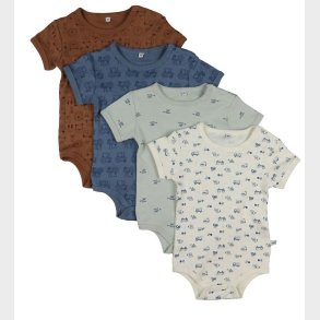 Pippi Baby Bodyer k/ - 4-pak - Blue Mirage