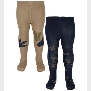 Minymo Baby Strmpebukser - 2-Pak - Dark Navy