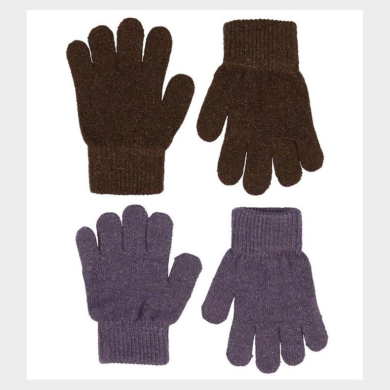 CeLaVi Handsker - Uld/Polyester - 2-pak - Moonscape m. Glimmer