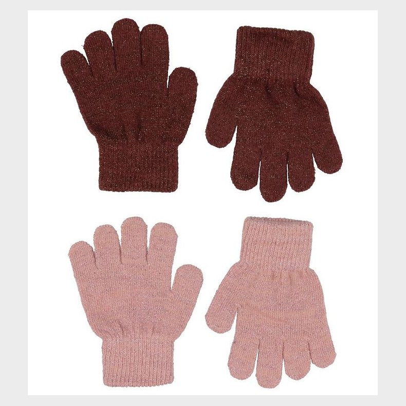 CeLaVi Handsker - Uld/Polyester - 2-pak - Fudge Glimmer