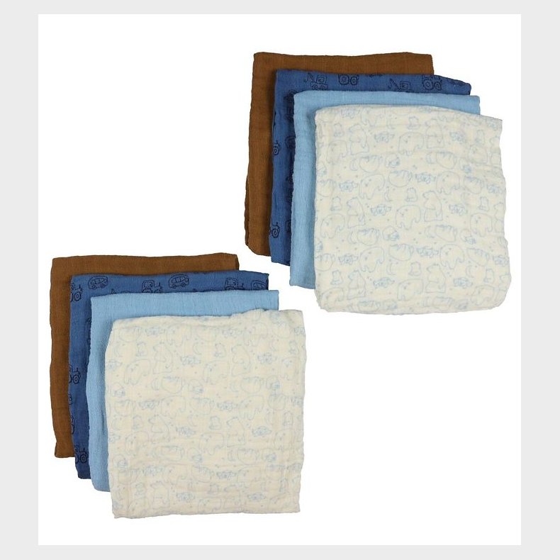 Pippi Stofbleer - Organic - 8-Pak - 65x65 cm - Air Blue