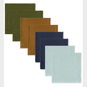 Pippi Stofbleer - Organic - 8-Pak - 65x65 cm - Ombre Blue