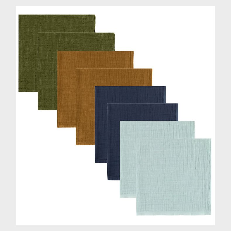 Pippi Stofbleer - Organic - 8-Pak - 65x65 cm - Ombre Blue