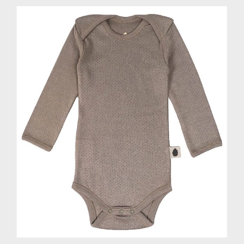 Pine Cone Body l/ - Pointelle Dot - Mushroom