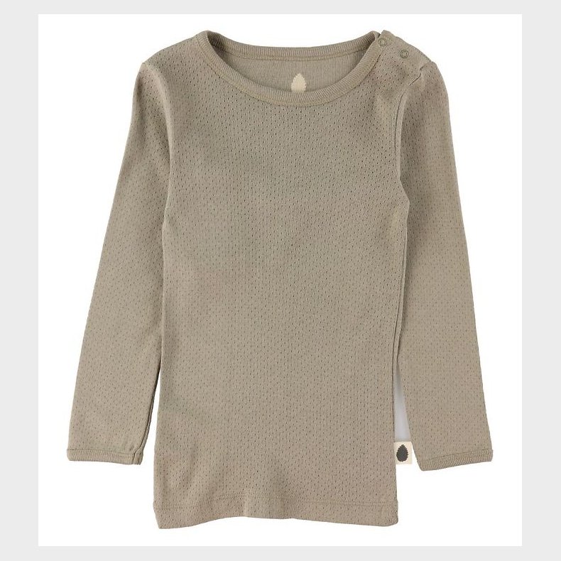 Pine Cone Bluse - Pointelle Dot - Mushroom