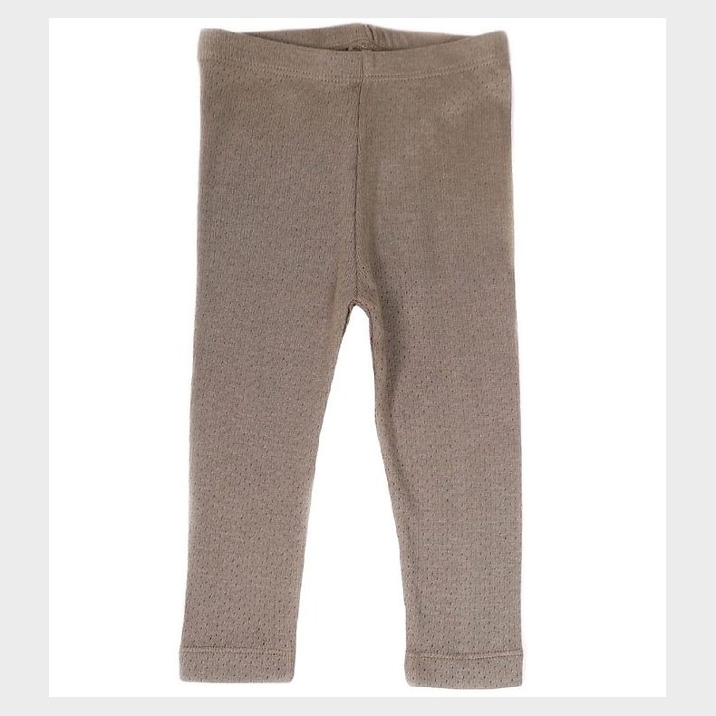 Pine Cone Leggings - Pointelle Dot - Mushroom