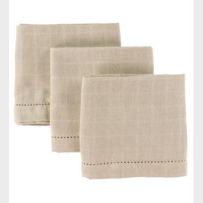 Pine Cone Stofbleer - 70x70 cm - 3-pak - Edith - Oatmeal