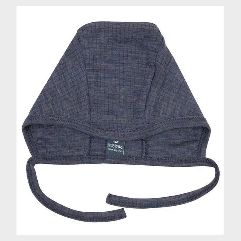 Smallstuff Babyhjelm - Uld - Denim Melange