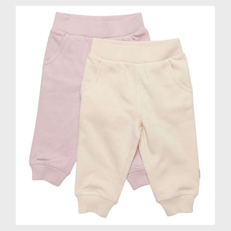 Minymo Sweatpants - 2-pak - Violet Ice/Creme