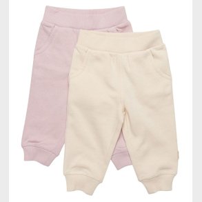 Minymo Sweatpants - 2-pak - Violet Ice/Creme