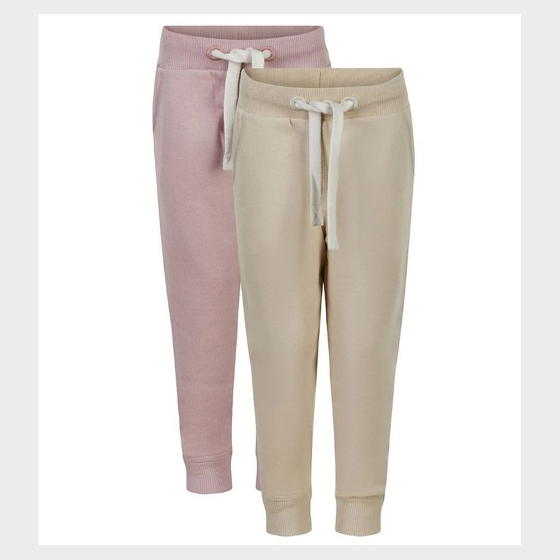 Minymo Sweatpants - 2-pak - Violet Ice/Creme