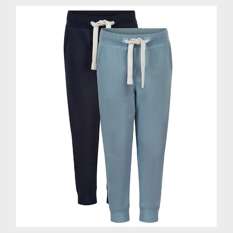 Minymo Sweatpants - 2-pak - Ashley Blue/Navy