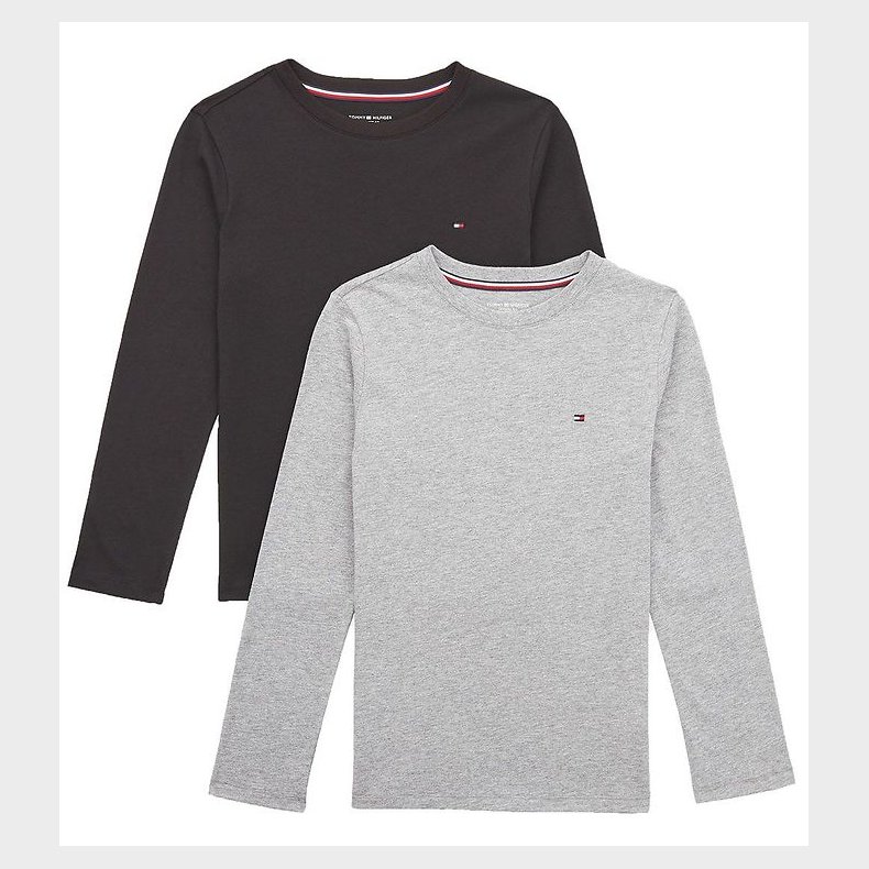 Tommy Hilfiger Bluse - 2-Pak - Medium Grey Heather/Black