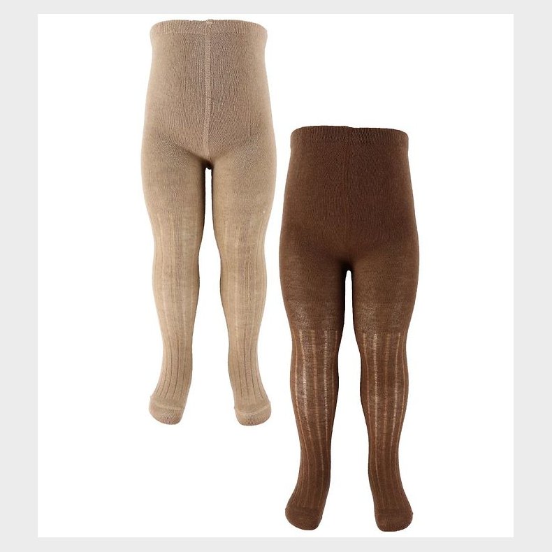 Minymo Str�mpebukser - Rib - 2-Pak - Hazel Brown