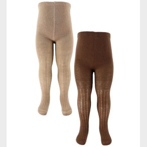 Minymo Str�mpebukser - Rib - 2-Pak - Hazel Brown