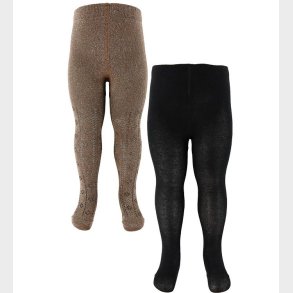 Minymo Str�mpebukser - 2-Pak - Sort/Brun m. Glimmer