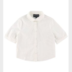 Emporio Armani Skjorte k/� - Hvid m. Sl�jfe