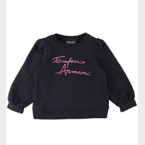 Emporio Armani Sweatshirt - Sort m. Pink/Similisten