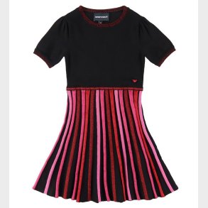 Emporio Armani Kjole - Strik - Sort/Rd