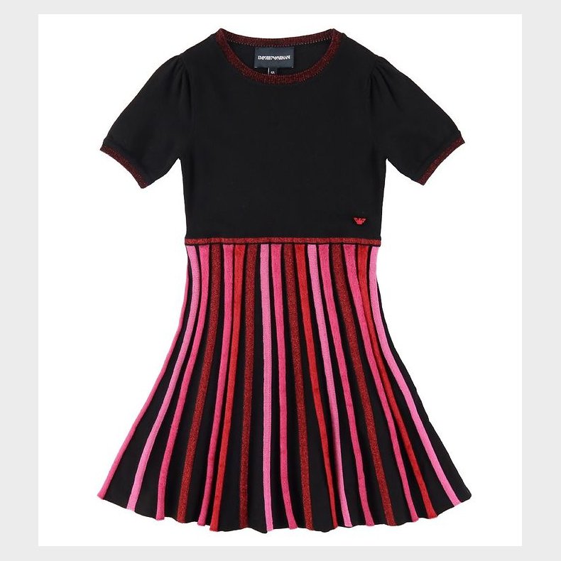 Emporio Armani Kjole - Strik - Sort/Rd