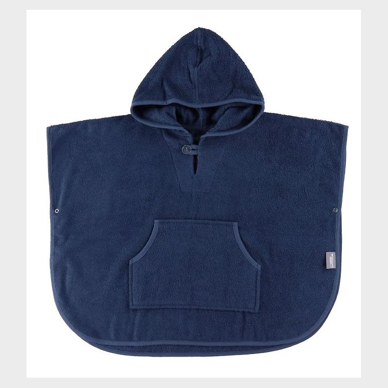 Nrgaard Madsens Badeponcho m. Htte/Lomme - 70x50 cm - Navy