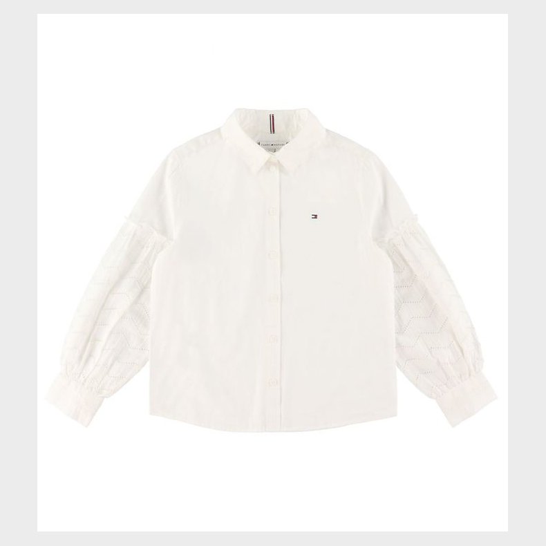 Tommy Hilfiger Skjorte - Broidery Anglais Woven - Ecru