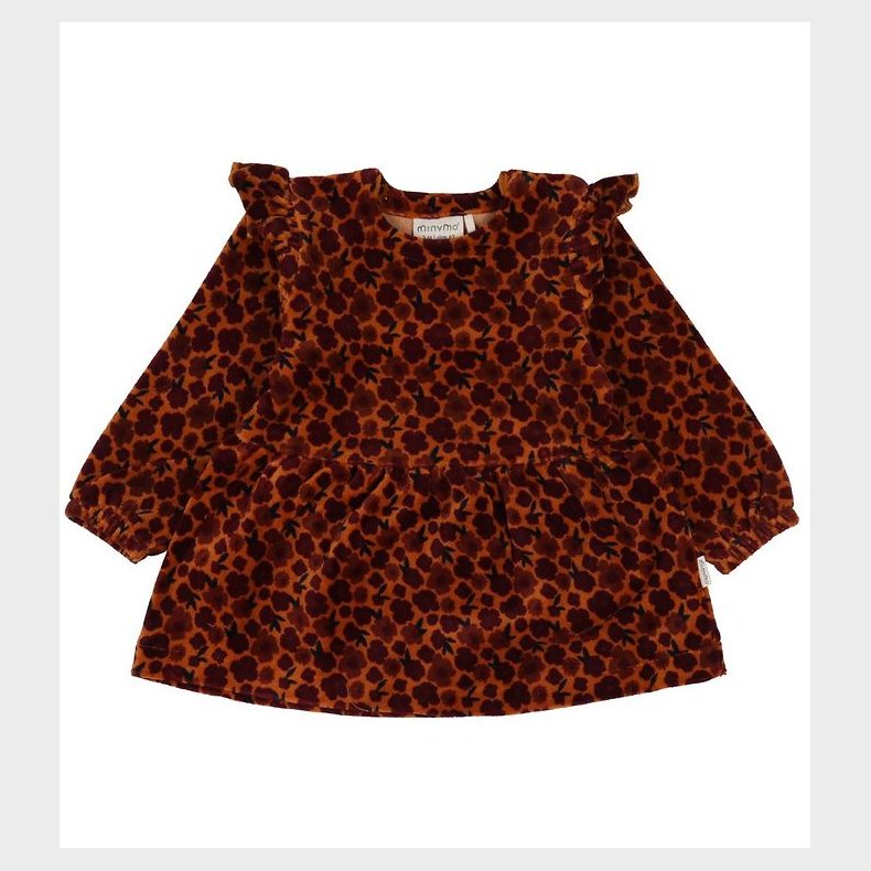 Minymo Kjole - Velour - Pumkin Spice