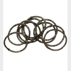 Little Wonders Hrelastikker - Rosa - 10-Pak - Black/Gold Glitte