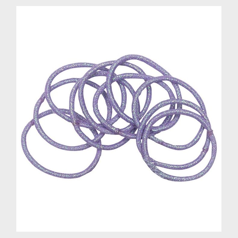 Little Wonders H�relastikker - Rosa - 10-Pak - Light Purple Glit