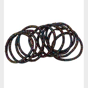 Little Wonders Hrelastikker - Rosa - 10-Pak - Multi Color Glitt