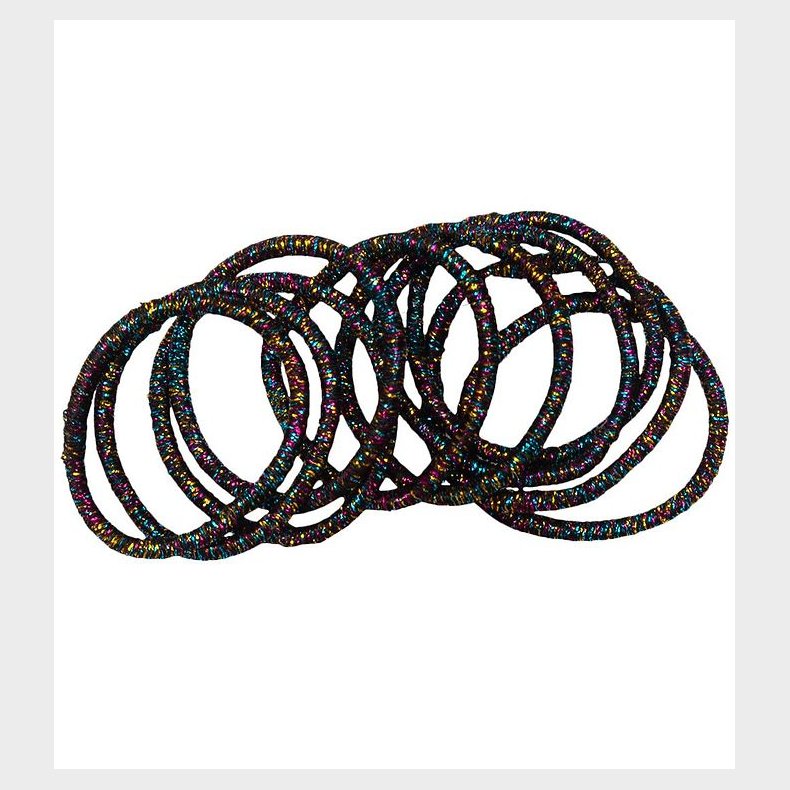 Little Wonders Hrelastikker - Rosa - 10-Pak - Multi Color Glitt