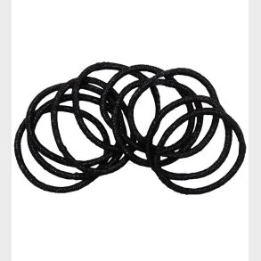 Little Wonders Hrelastikker - Rosa - 10-Pak - Black Glitter