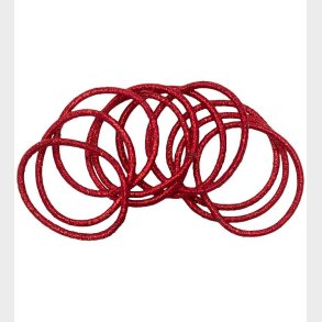 Little Wonders Hrelastikker - Rosa - 10-Pak - Red Glitter